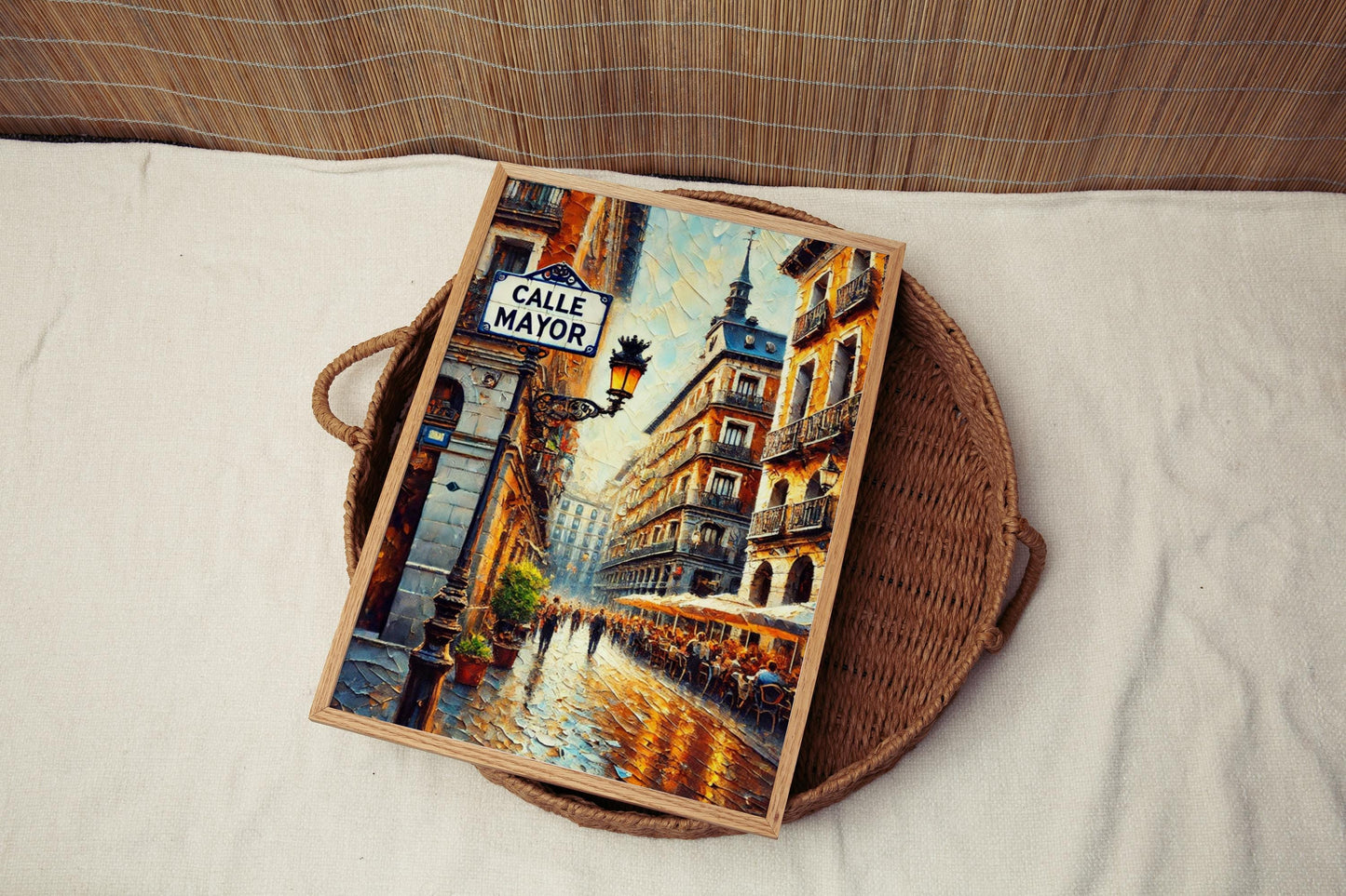 Madrid Calle Mayor Wall Art Print - Spanish Travel Poster, Madrid Gift & Home Decor, Spain Housewarming Present, Modern Cityscape Artwork