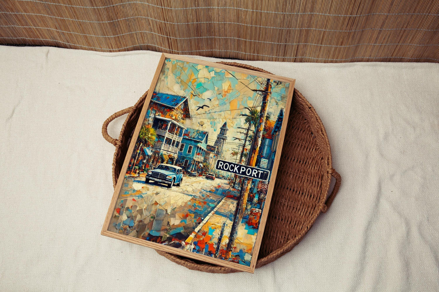 Print Rockport Wall Art Texas Travel Poster American Decor Gift Housewarming American Art Beach Scene