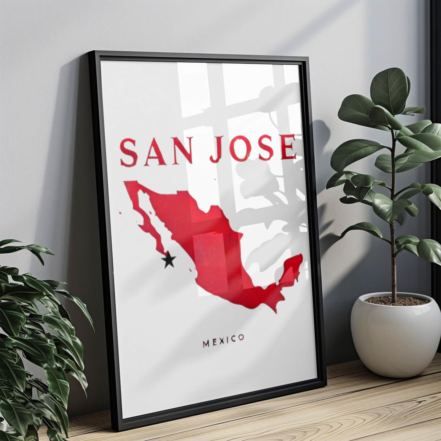 San Jose Wall Art Print, Mexico Travel Home Decor, Housewarming & College Gift, Unique San Jose Mexico Map Poster