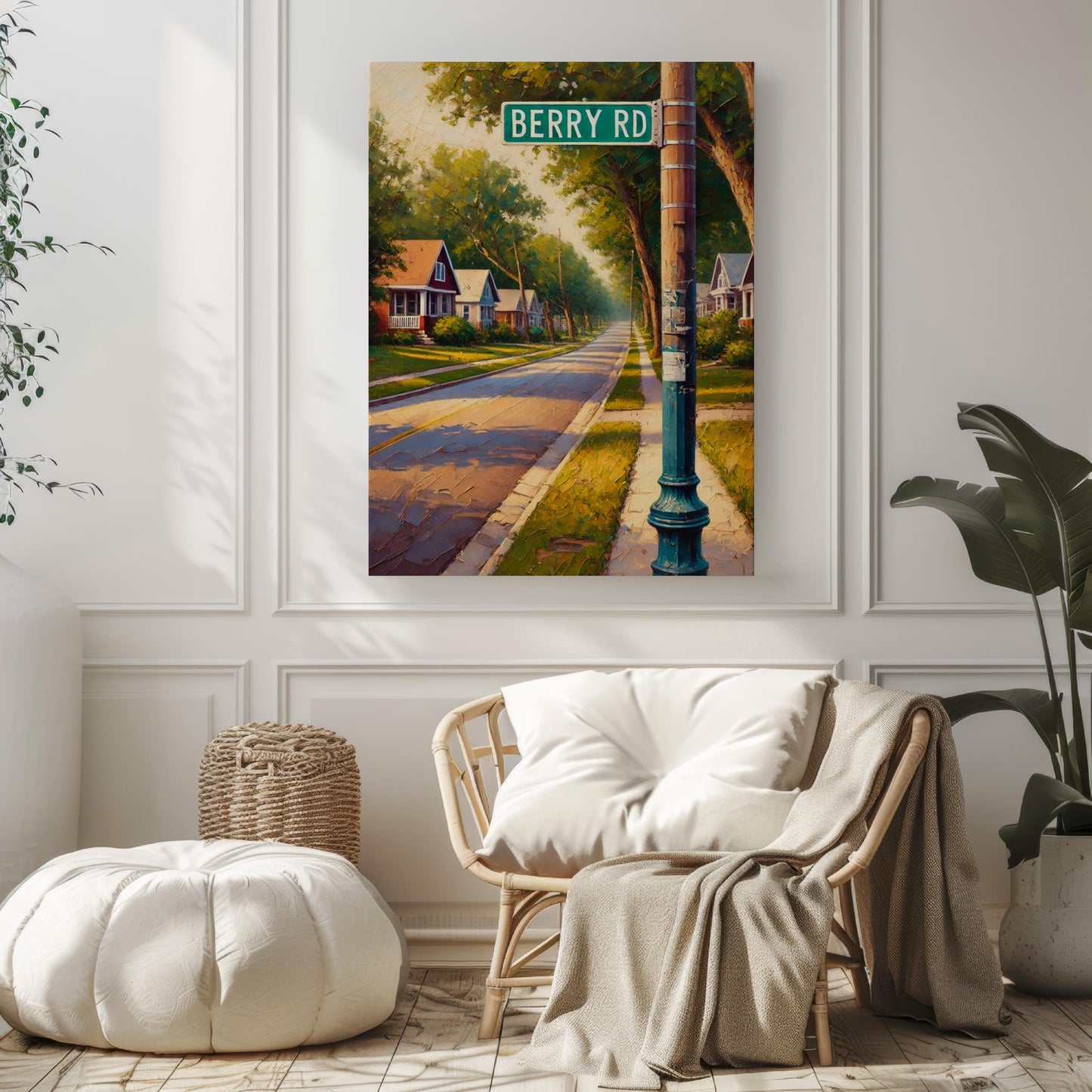 Berry Rd Wall Art Print - St. Louis Travel Poster & Missouri Souvenir, Housewarming Gift, Berry Road St. Louis Art Decor