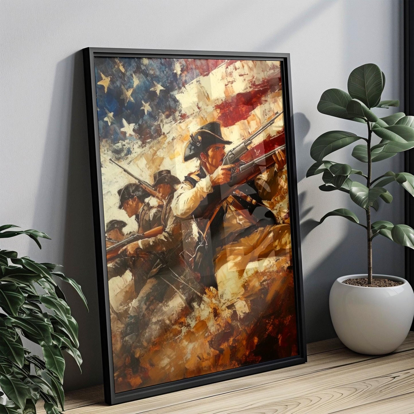 American War Abstract USA Wall Art Patriotic United States Independence Poster Home Decor