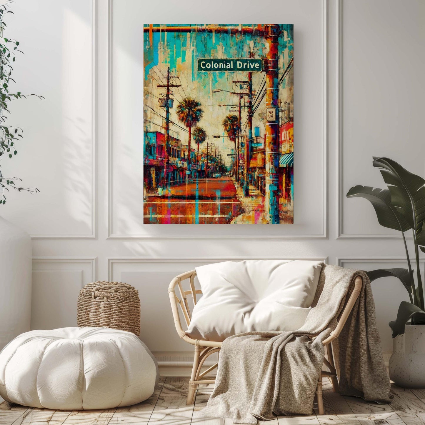 Colonial Drive Wall Art, Colonial Drive Print, Orlando Art, Florida Artwork, Travel Print, Travel Poster, Housewarming Gift, Florida Gift
