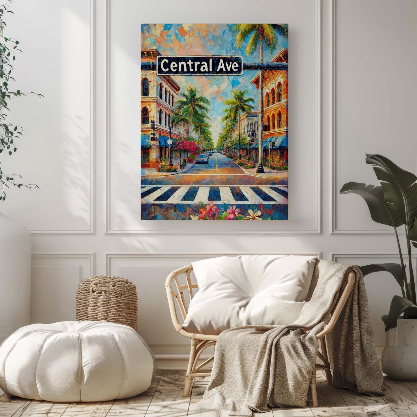 Central Ave Print – Naples Florida Wall Art, Travel Poster, Florida Gift, Housewarming Decor, Coastal Beach Art, FL Travel Print