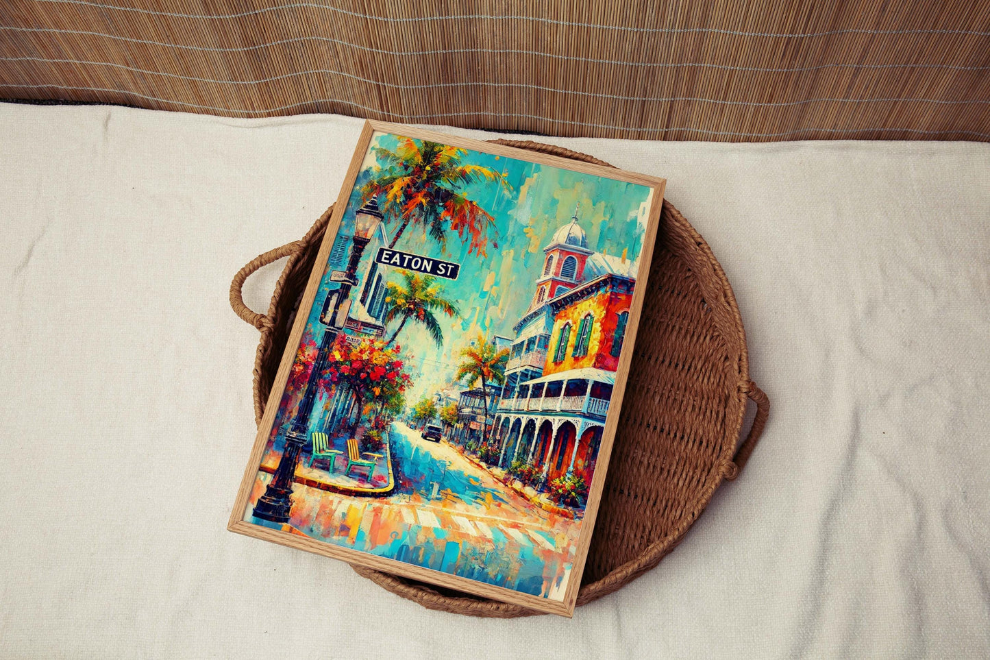 Eaton St Print – Key West Wall Art, Florida Travel Poster, Coastal Home Decor, Housewarming & Florida Gift, Eaton Street Artwork