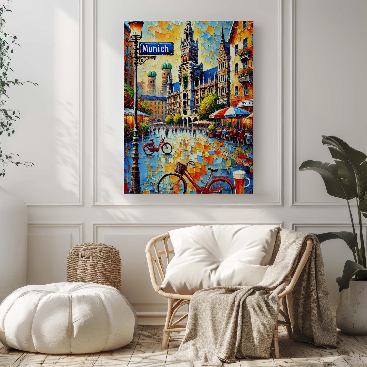 Munich Art Print – Germany Travel Poster, European City Wall Art, Housewarming Gift, Modern Munich Home Decor, German Artwork
