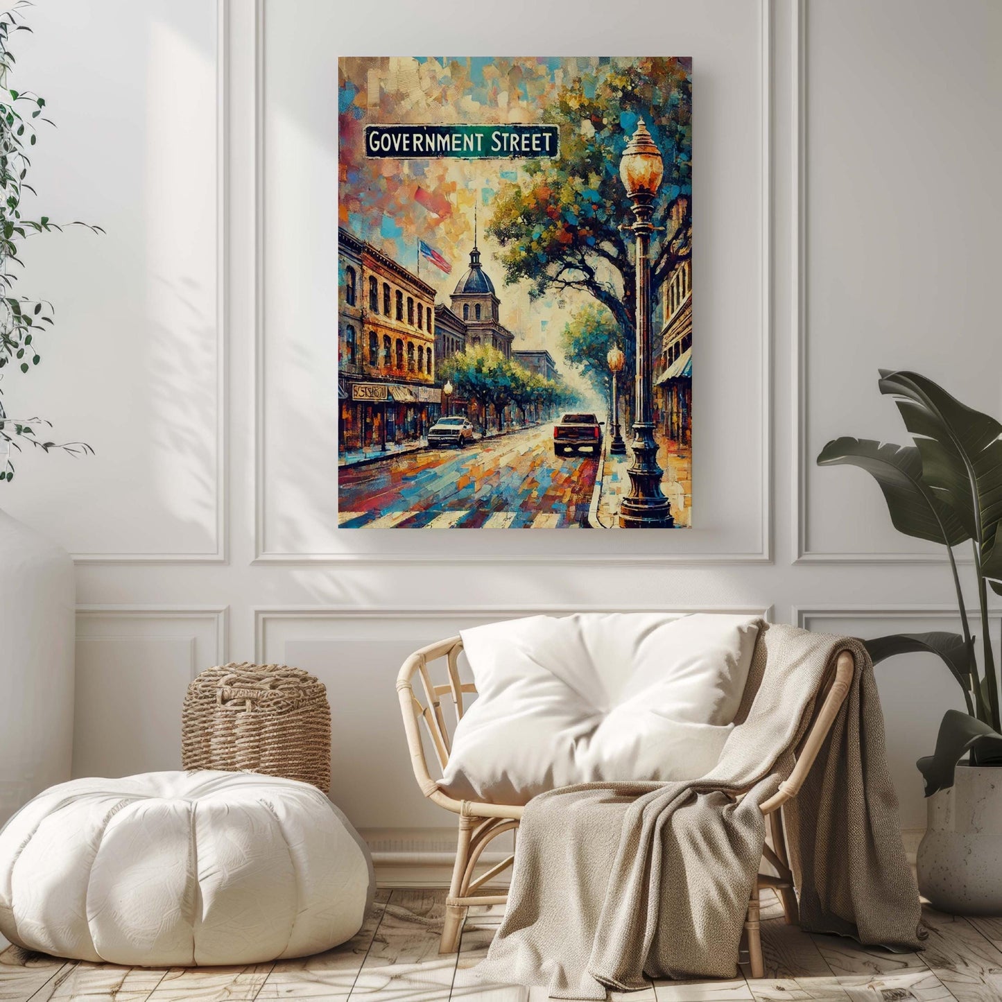 Government Street Wall Art - Baton Rouge Travel Print & LA Home Decor, Government St Poster, Housewarming Gift