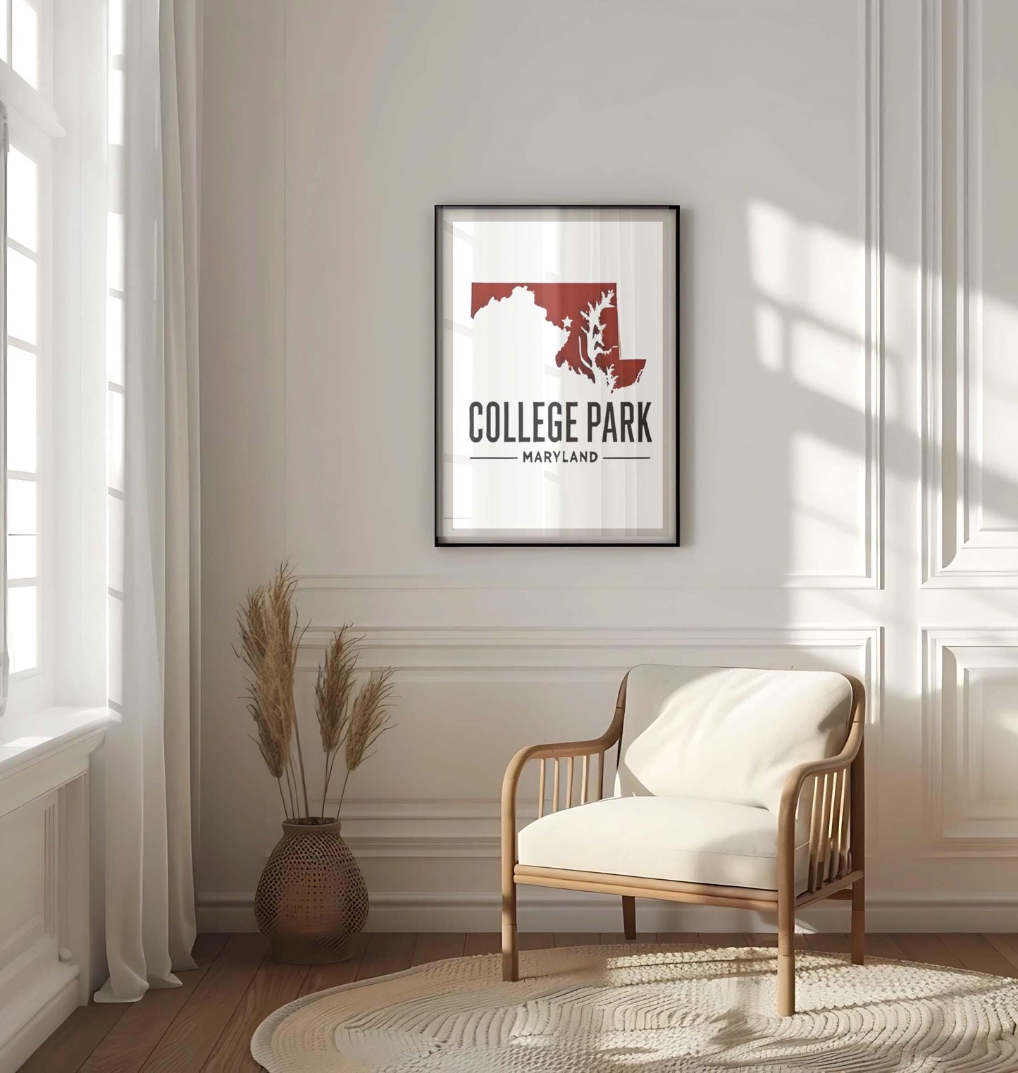 College Park Print Maryland Wall Art Travel Decor College Gift Housewarming Poster College Park Artwork