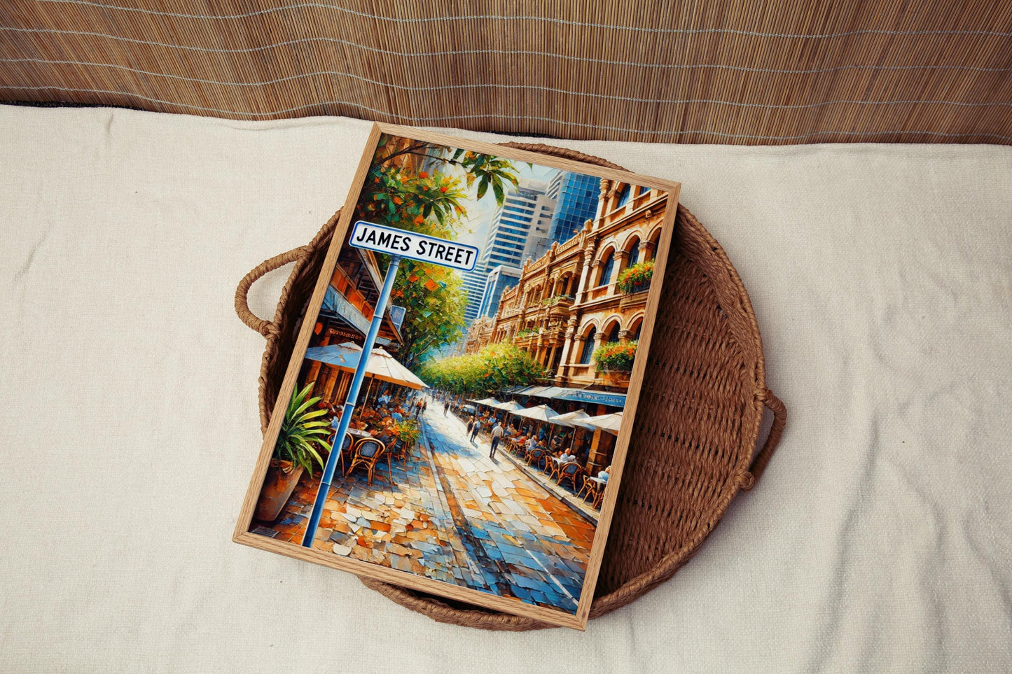 James Street Wall Art Brisbane Print Australia Art Travel Poster City Gift Souvenir Personalized Gift