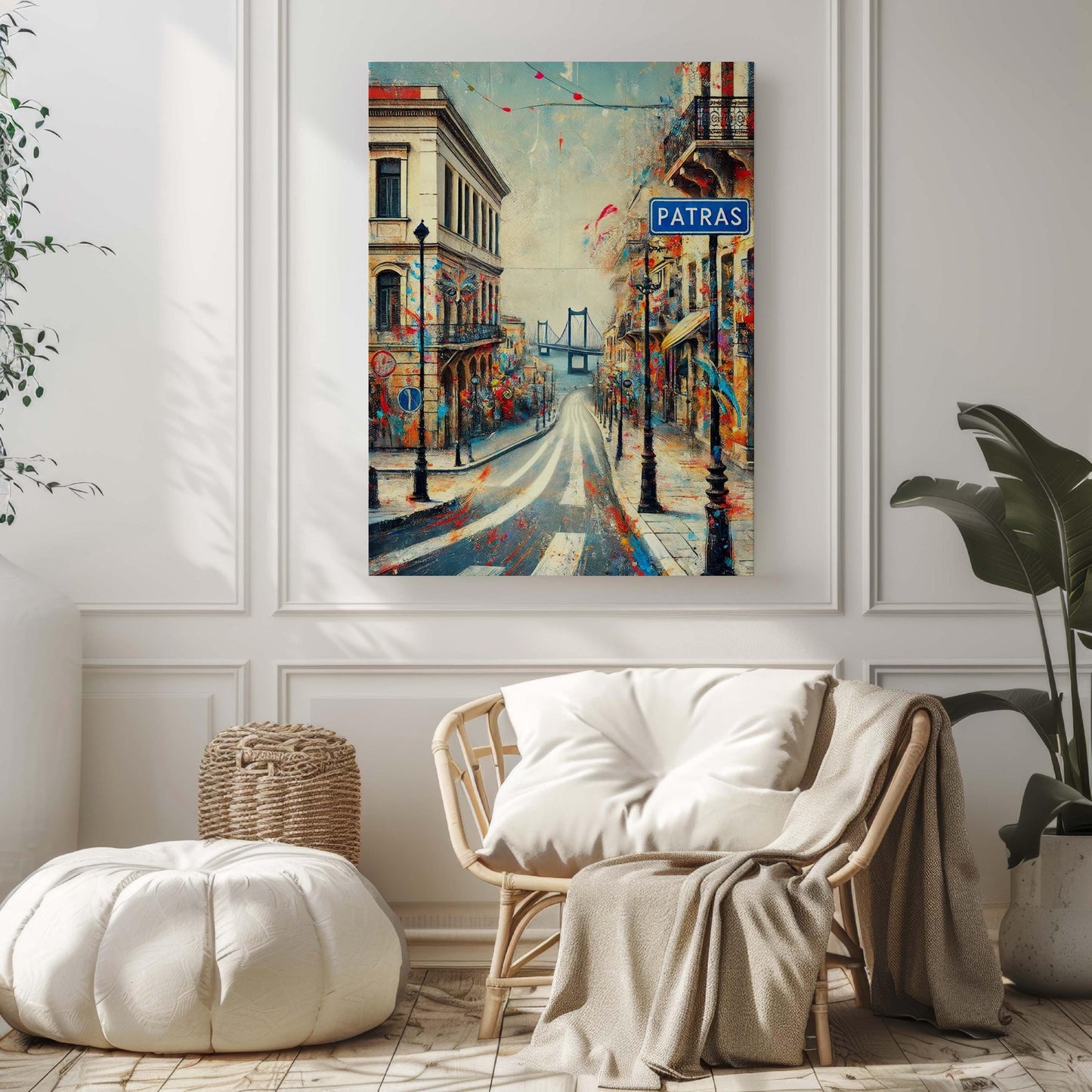 Patras Art Wall Print - Greek Travel Poster, Patras Artwork for Home Decor, European Gift, Housewarming & Greece Wall Art
