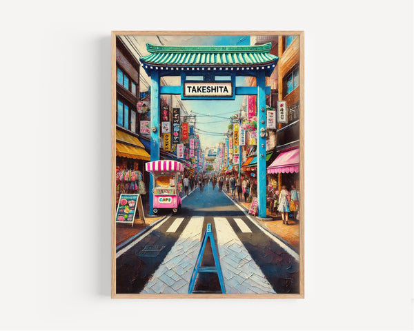 Takeshita Street Wall Art Vibrant - Tokyo, Japan