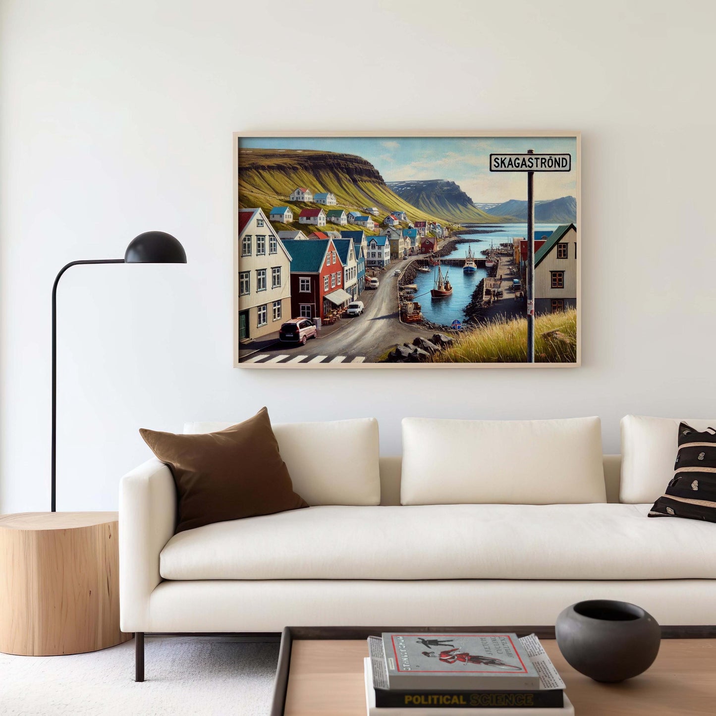 Skagastrond Art Iceland Wall Decor, Skagastrond Print Travel Poster, Iceland City Gift, Housewarming Gift, Nordic Scenery Artwork