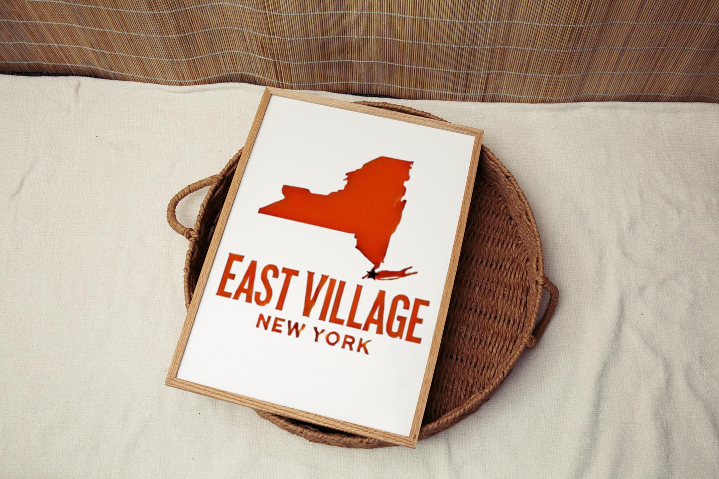 East Village Wall Art Print - New York Travel Decor, NY Gift, College Dorm Art, Housewarming Present, NYC Apartment Decoration
