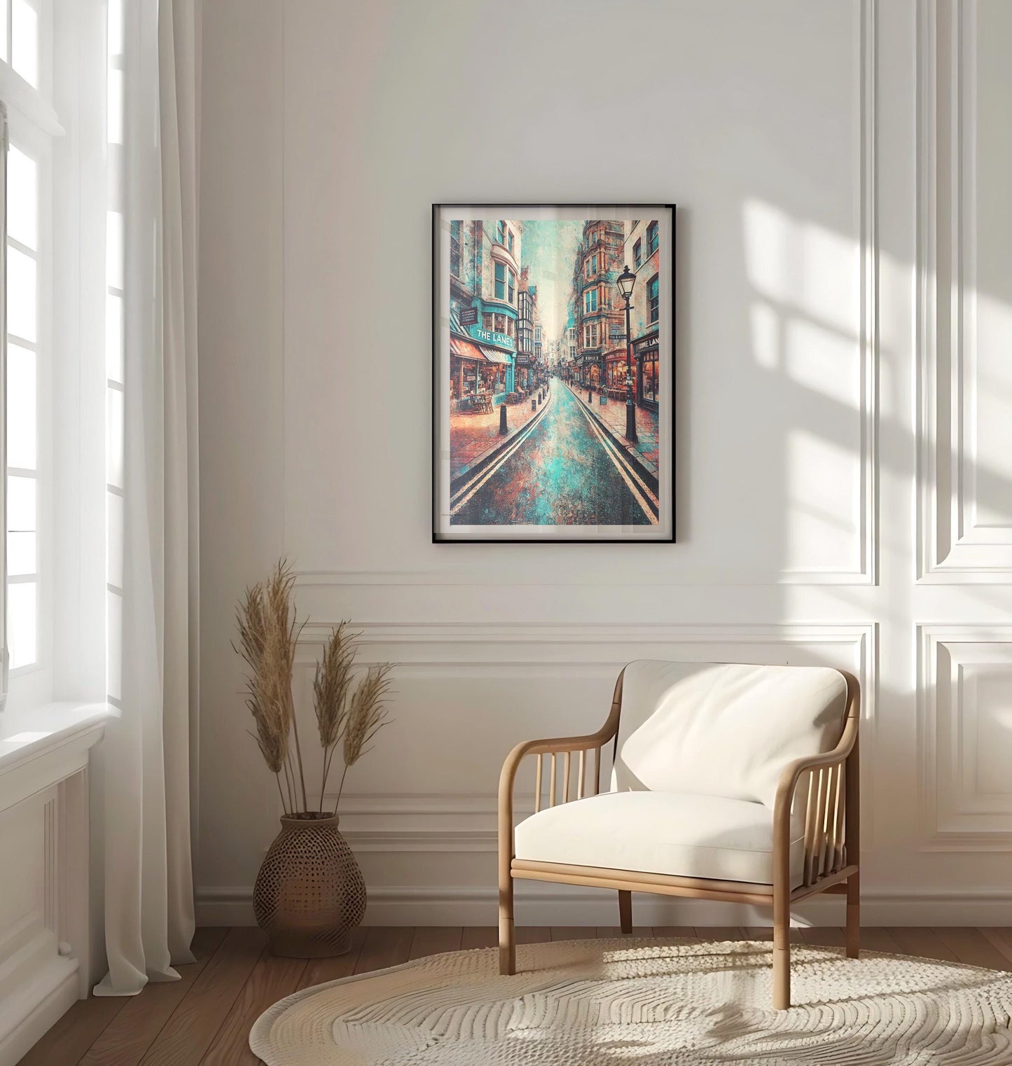 The Lanes Wall Art Print - Brighton Travel Poster, UK Gift, Housewarming Decor, Coastal Town Illustration, Unique UK Art