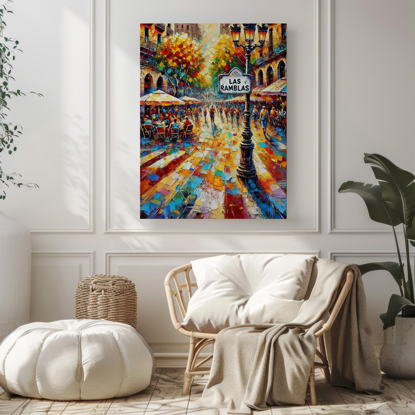 Las Ramblas Wall Art Print - Barcelona Travel Poster, Spain Souvenir, Housewarming Gift, Spain Art Decor, Las Ramblas Street Photography