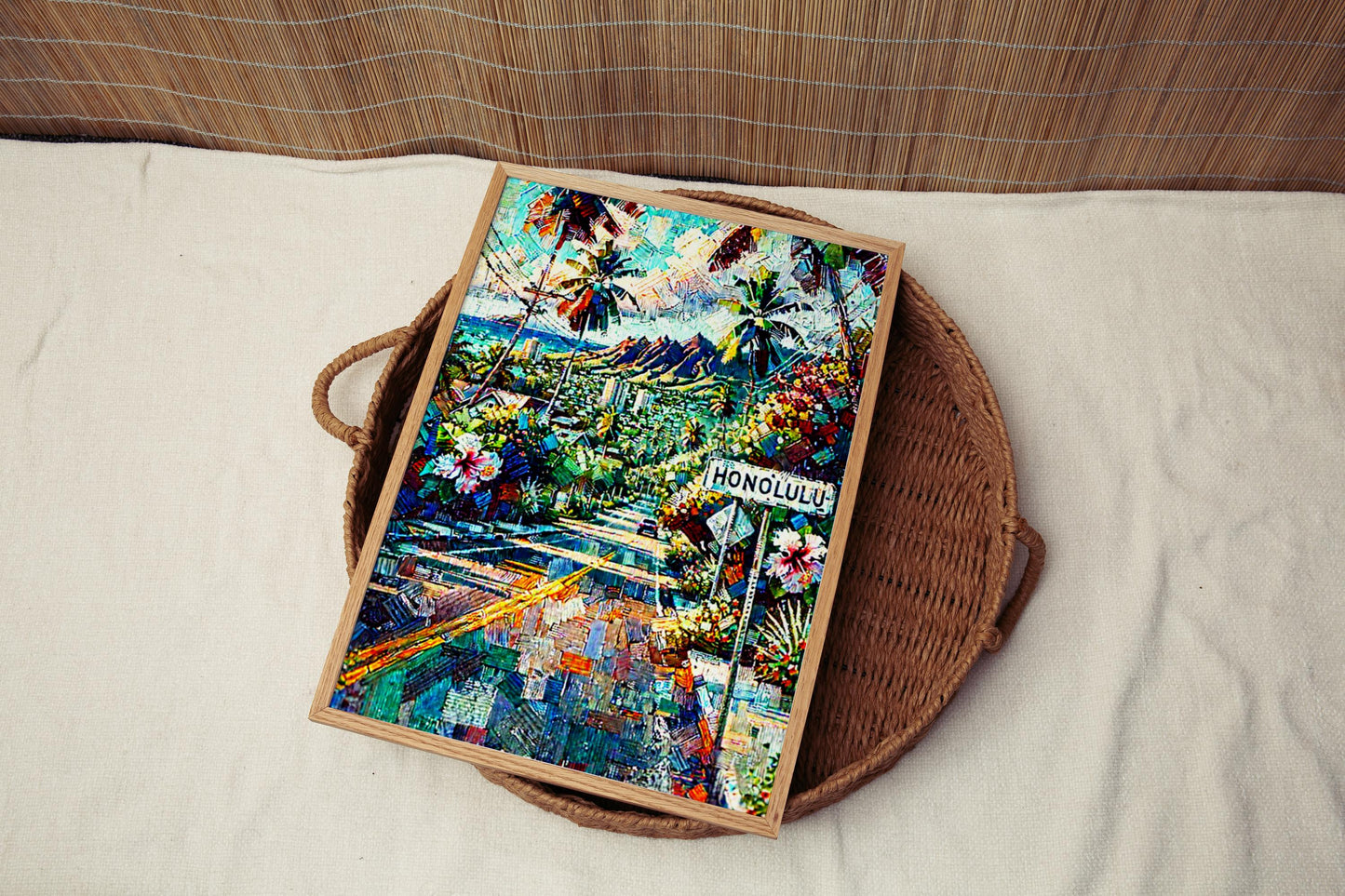 Hawaii Honolulu Wall Art Print - Island Travel Poster, Hawaii Gift & Housewarming Decor, USA Beach Artwork