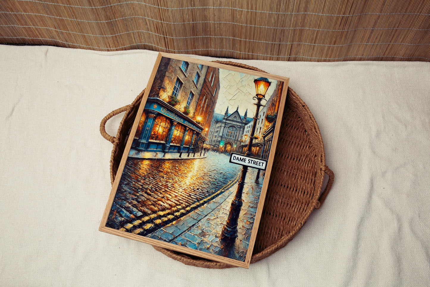 Ireland Dame St Wall Art, Dublin Print Travel Poster, Ireland Gift, Housewarming Decor, Irish Artwork, City Map Wall Decor