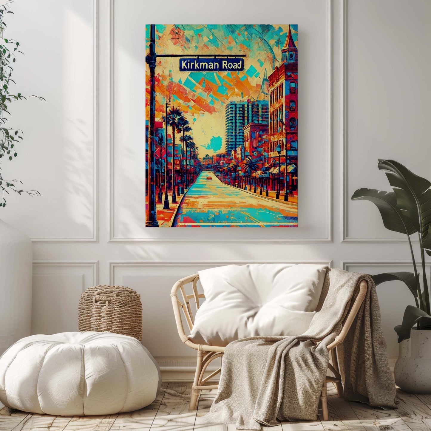 Kirkman Road Print – Orlando Wall Art, Florida Travel Poster, Travel Print Gift, Housewarming Decor, Florida Art for Home & Office