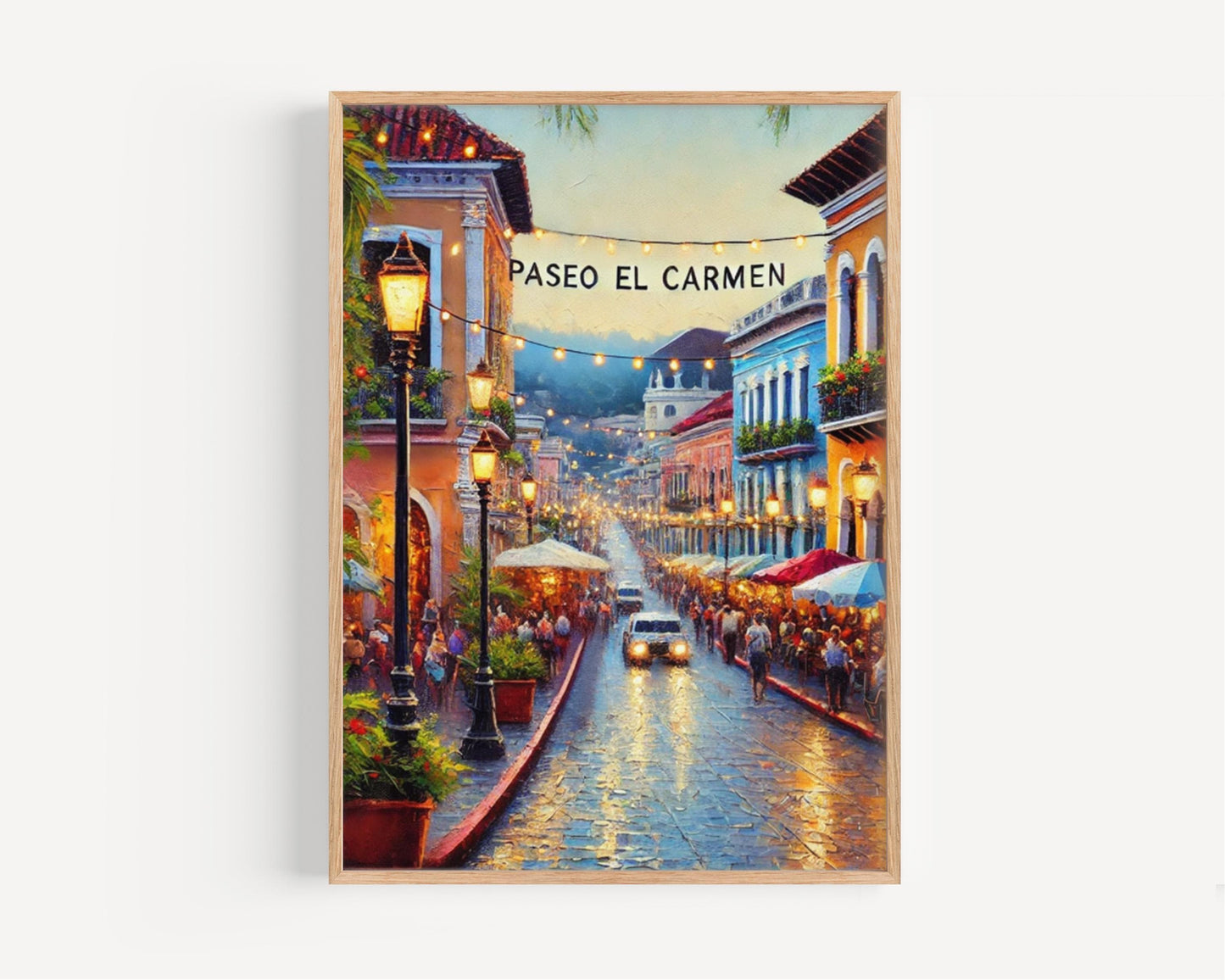 Paseo El Carmen Wall Art, Santa Tecla Print, El Salvador Cityscape, Travel Poster, Fine Art Home Decor, Gift for Travelers, Souvenir Artwork