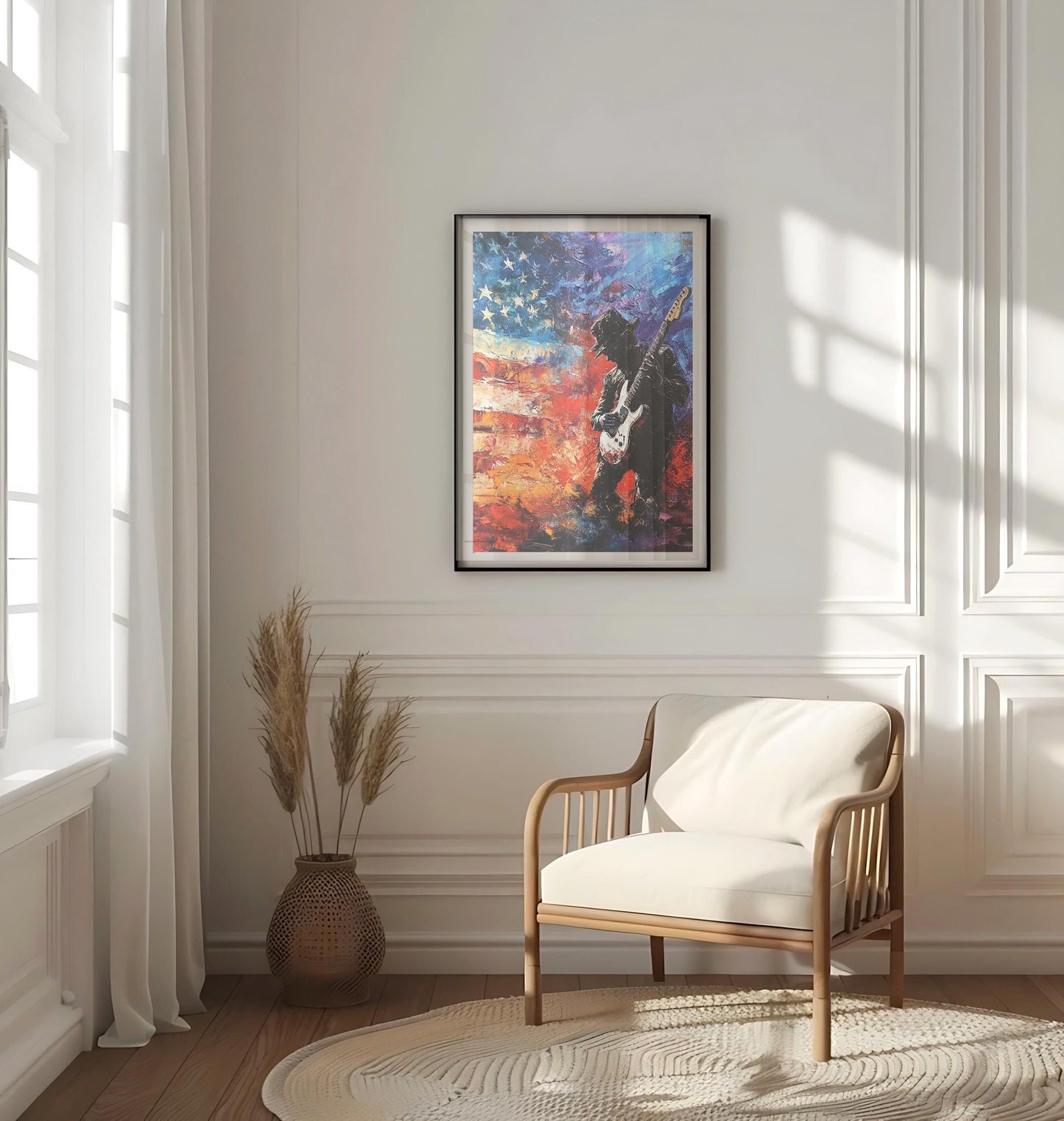 American Jazz Art Abstract USA Wall Art Patriotic United States Poster Independence Home Decor