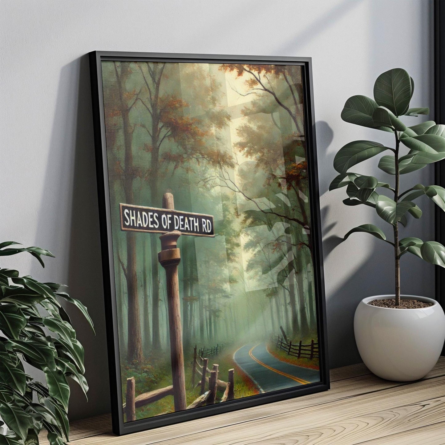 Shades of Death Rd Wall Art Print - New Jersey Travel Poster, US Road Sign Gift, Housewarming Decor, Unique Travel & US Artwork