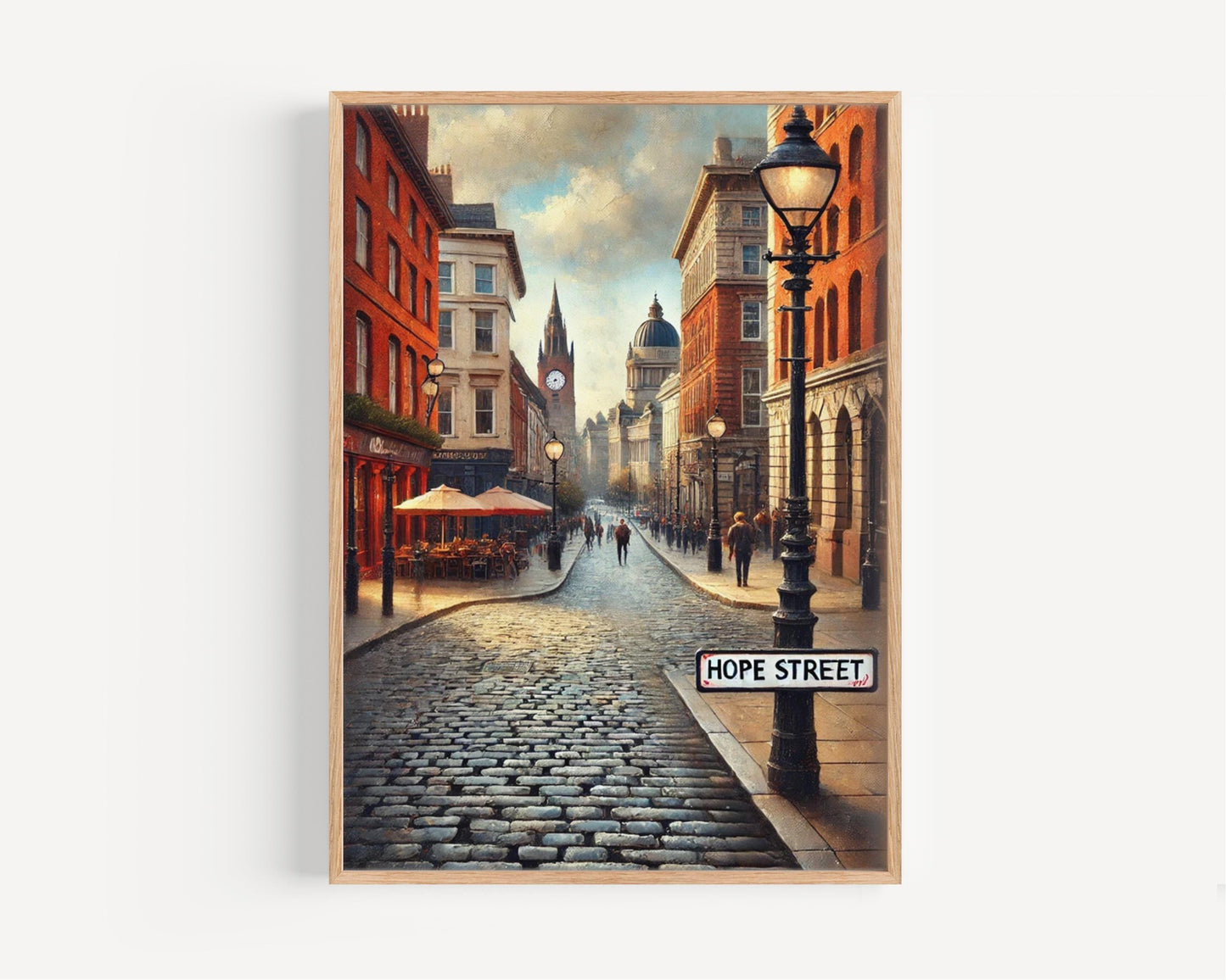 Hope Street Wall Art Print - England Travel Poster, UK Souvenir & Housewarming Gift, British Home Decor, Inspirational UK Art