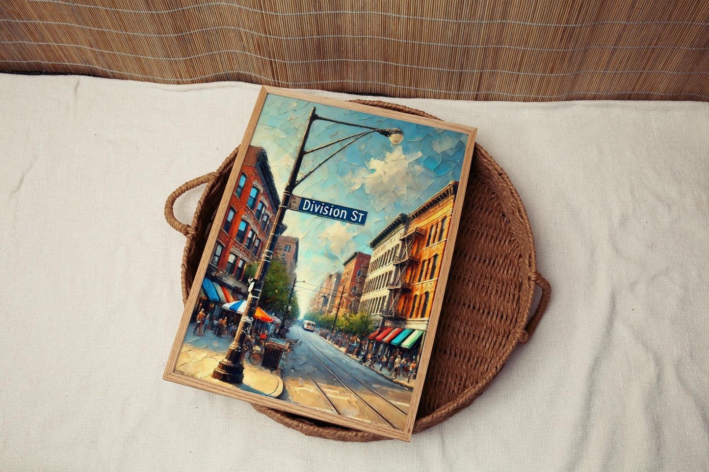 Division Street Wall Art Chicago Print Illinois City Travel Poster Personalized Gift Souvenir State Art Decor