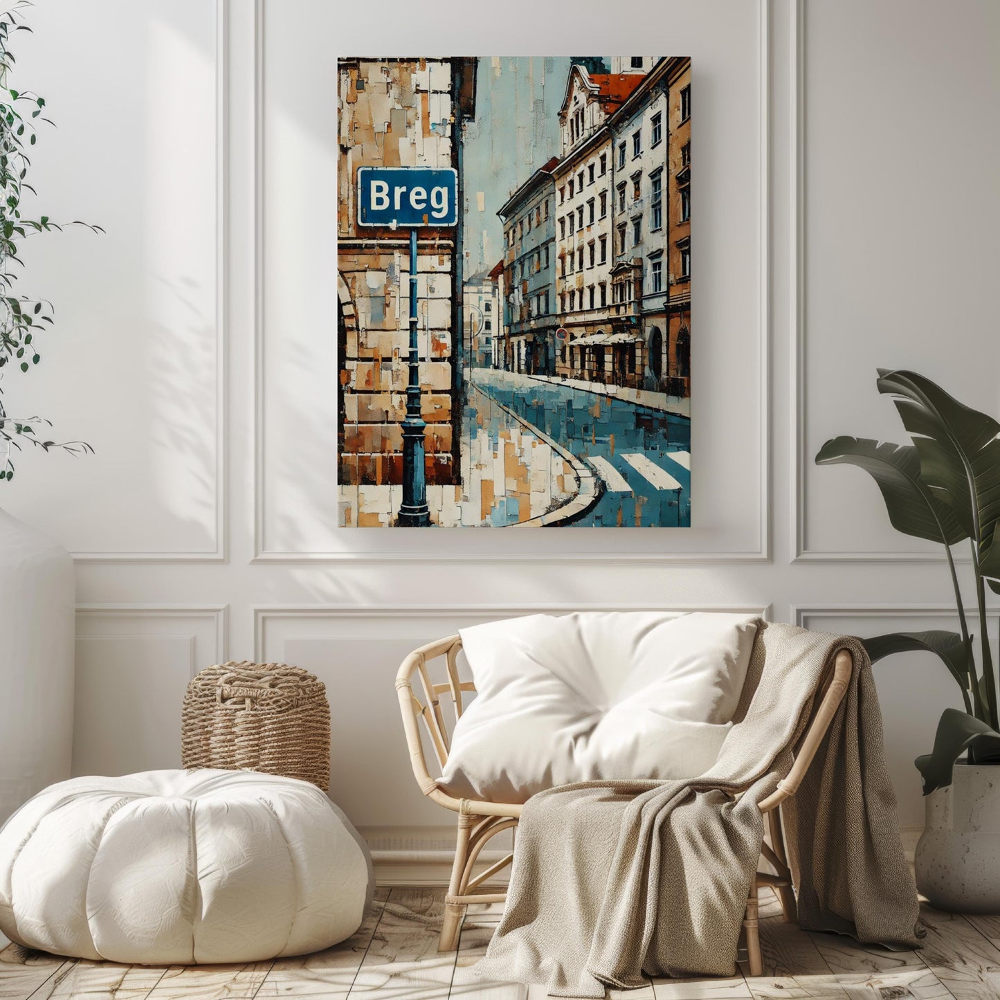 Ljubljana Breg Street Wall Art, Slovenia Travel Poster, Old Town Cityscape, Travel Souvenir, Home Decor, Fine Art Print, Unique Gift