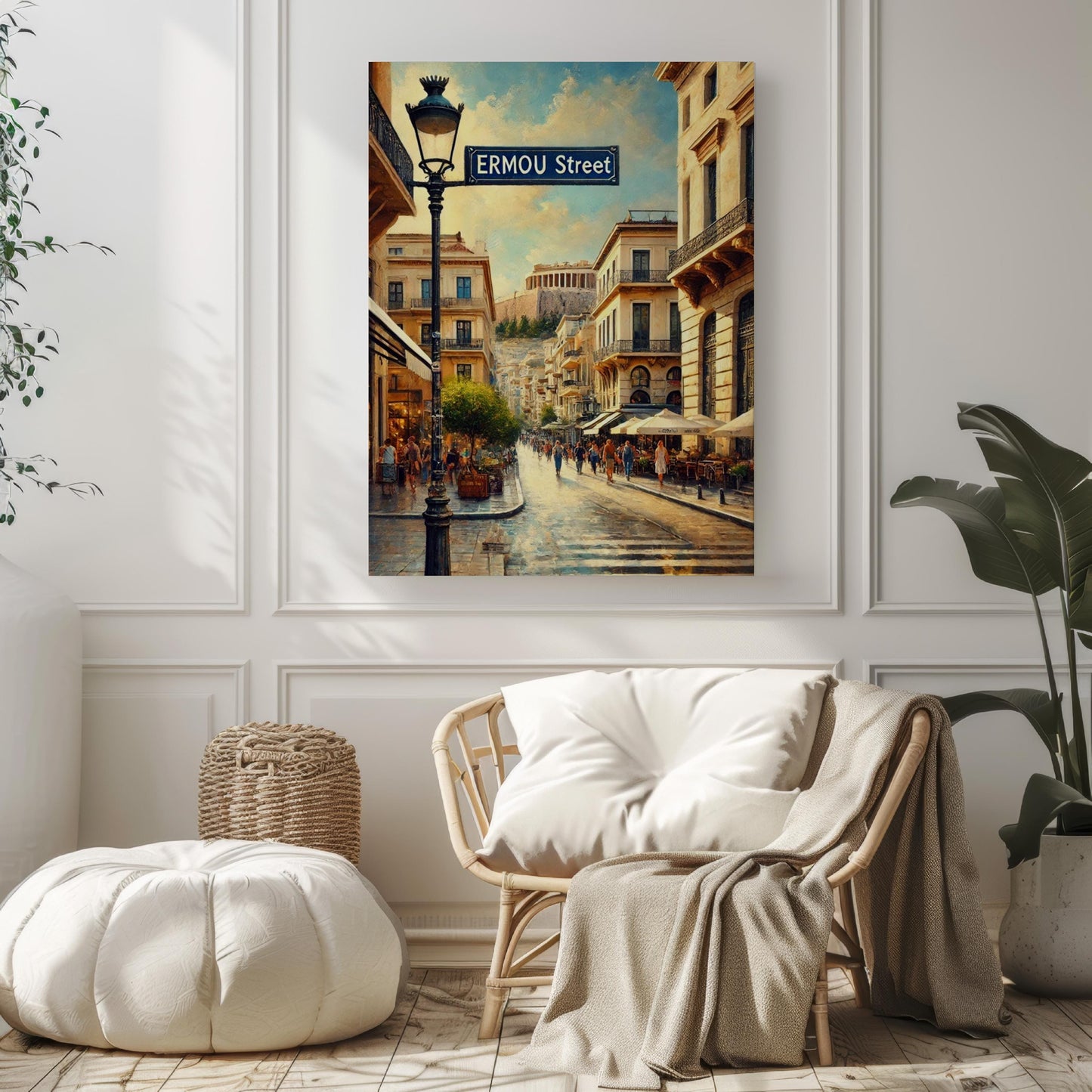 Athens Ermou St Wall Art – Travel Print & Poster, Greece Decor, Housewarming Gift, Athens Art, Greece Travel Poster