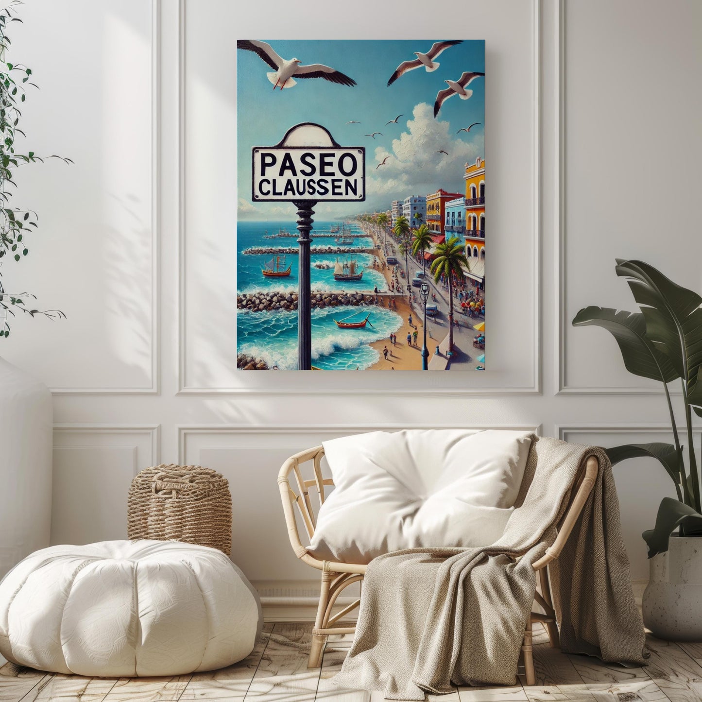 Mexico Wall Art Paseo Claussen Print β Travel Poster, Mexican Decor, Housewarming Gift,Colorful Mexico Travel Print,Unique Mexico Gift Ideas