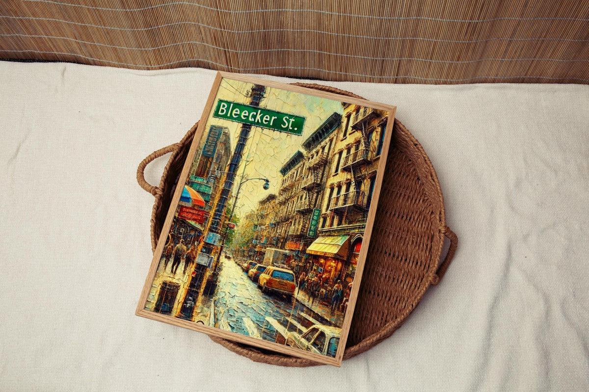 Bleecker Street Cityscape Print - Manhattan, New York, USA