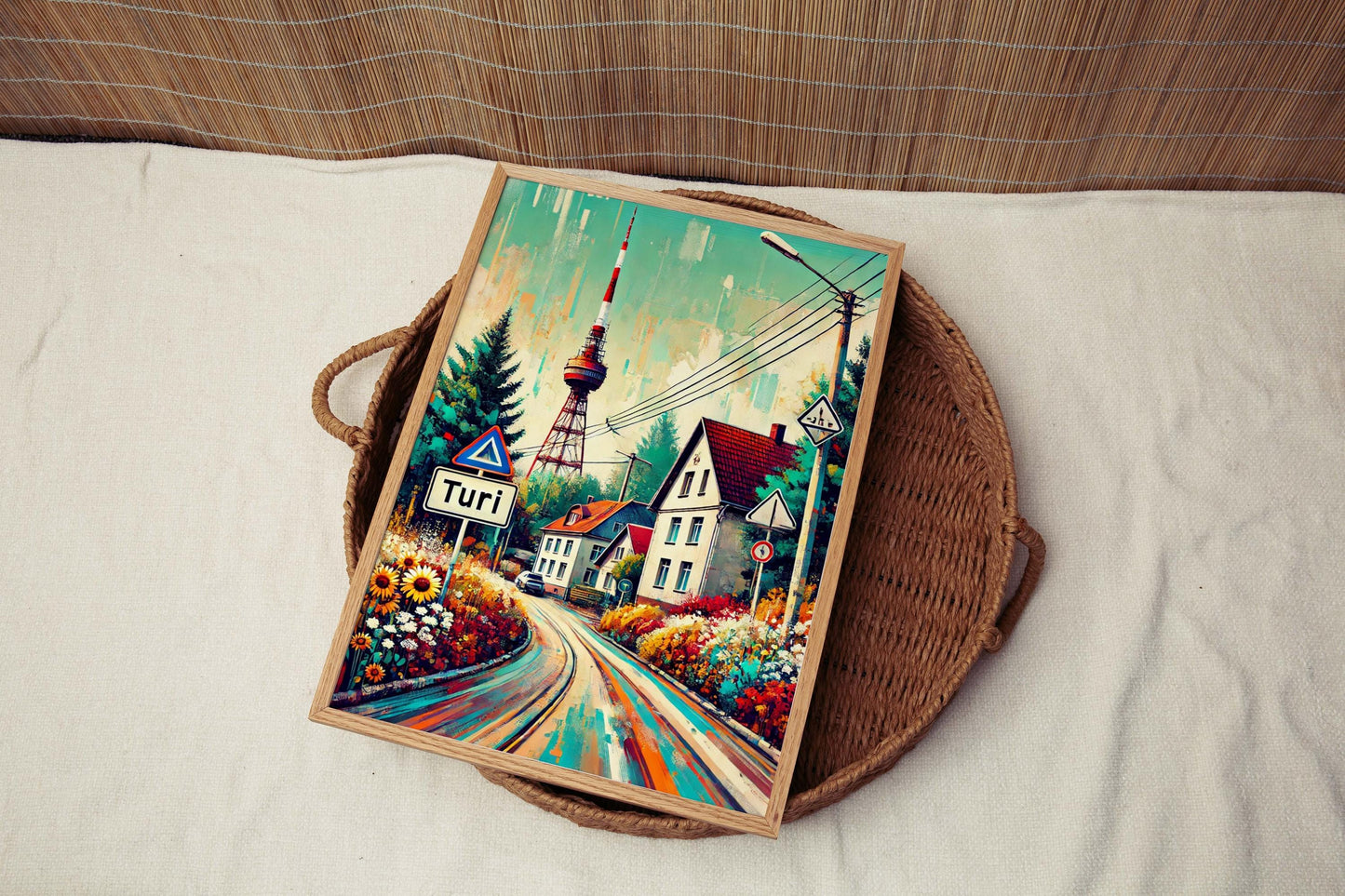 Turi Art Wall Print - Estonia Travel Poster, European City Artwork, Housewarming Gift, Modern Turi Wall Decor