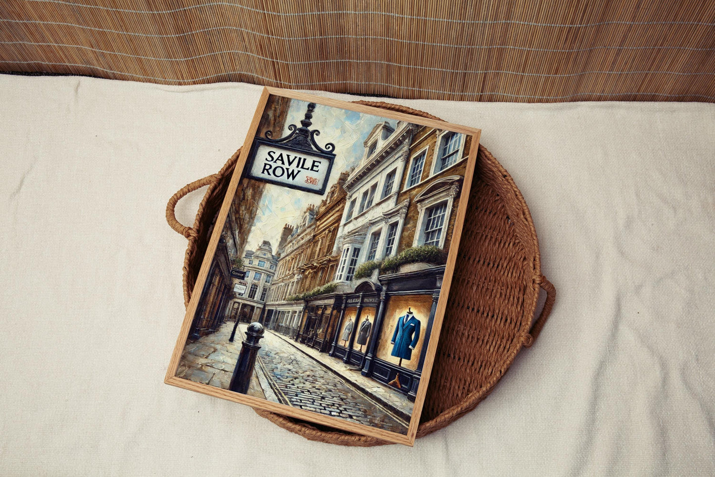 England Savile Row Wall Art Print - London Travel Poster, England Gift & Housewarming Artwork