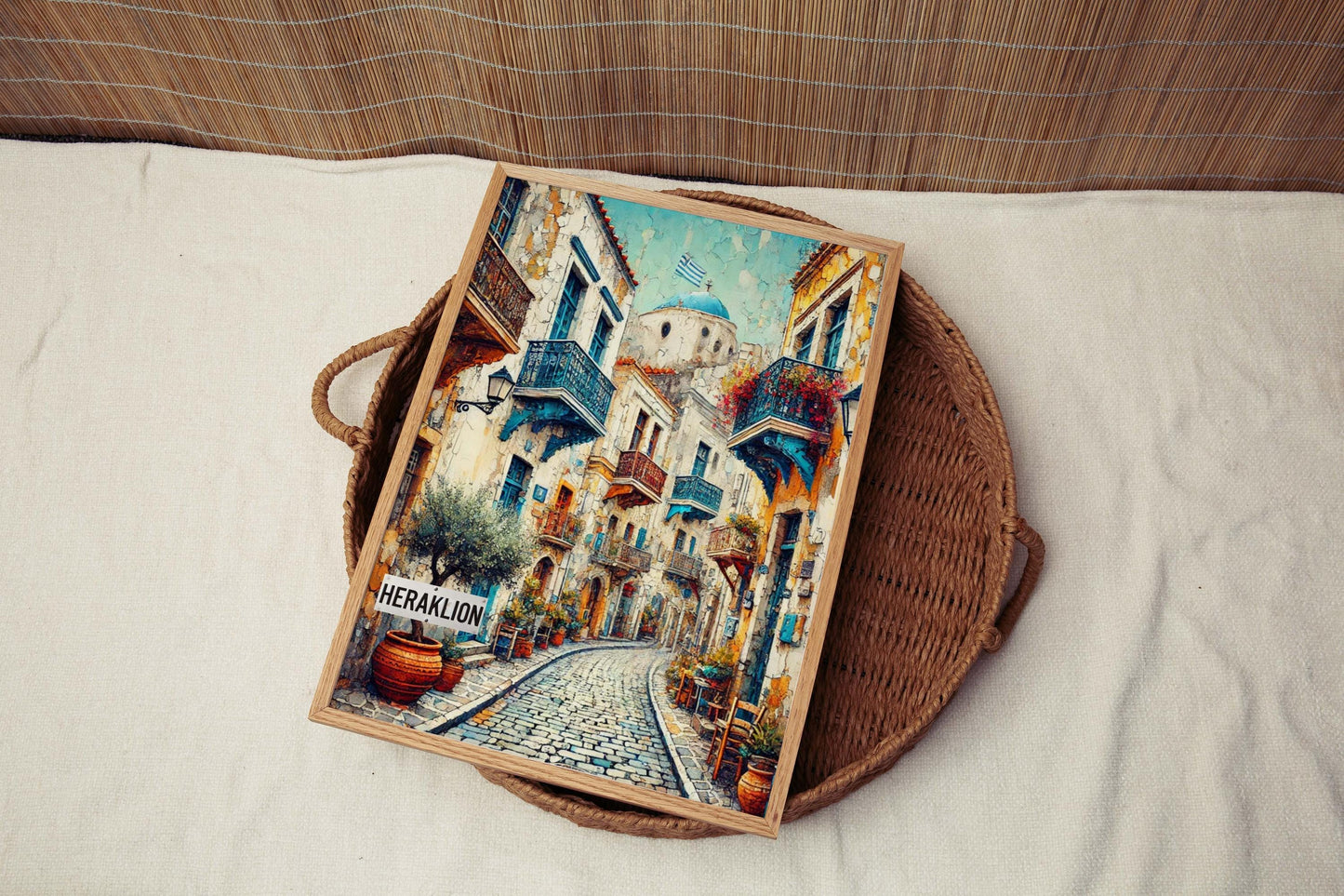 Heraklion Art: Greek Wall Art Print, Travel Poster, Housewarming Gift, Heraklion Artwork, Greece & European Decor