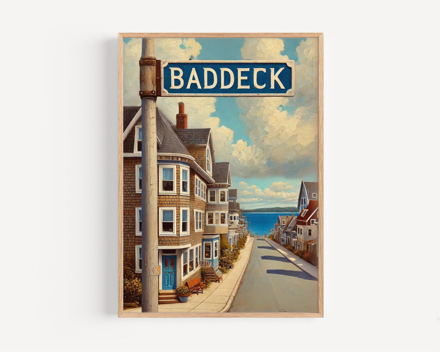 Art Baddeck Wall Art Print - Nova Scotia Travel Poster, Coastal Home Decor, Canada Souvenir & Housewarming Gift