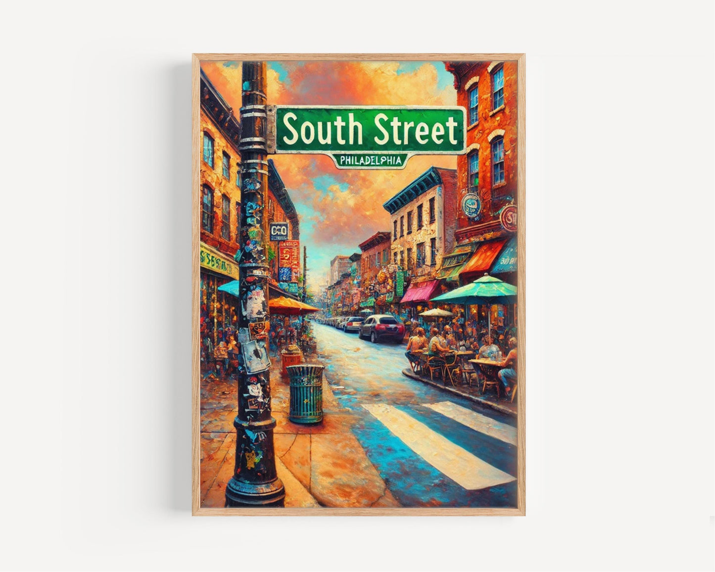 South Street Wall Art Philadelphia Print Pennsylvania Travel Poster City Gift Personalized Souvenir