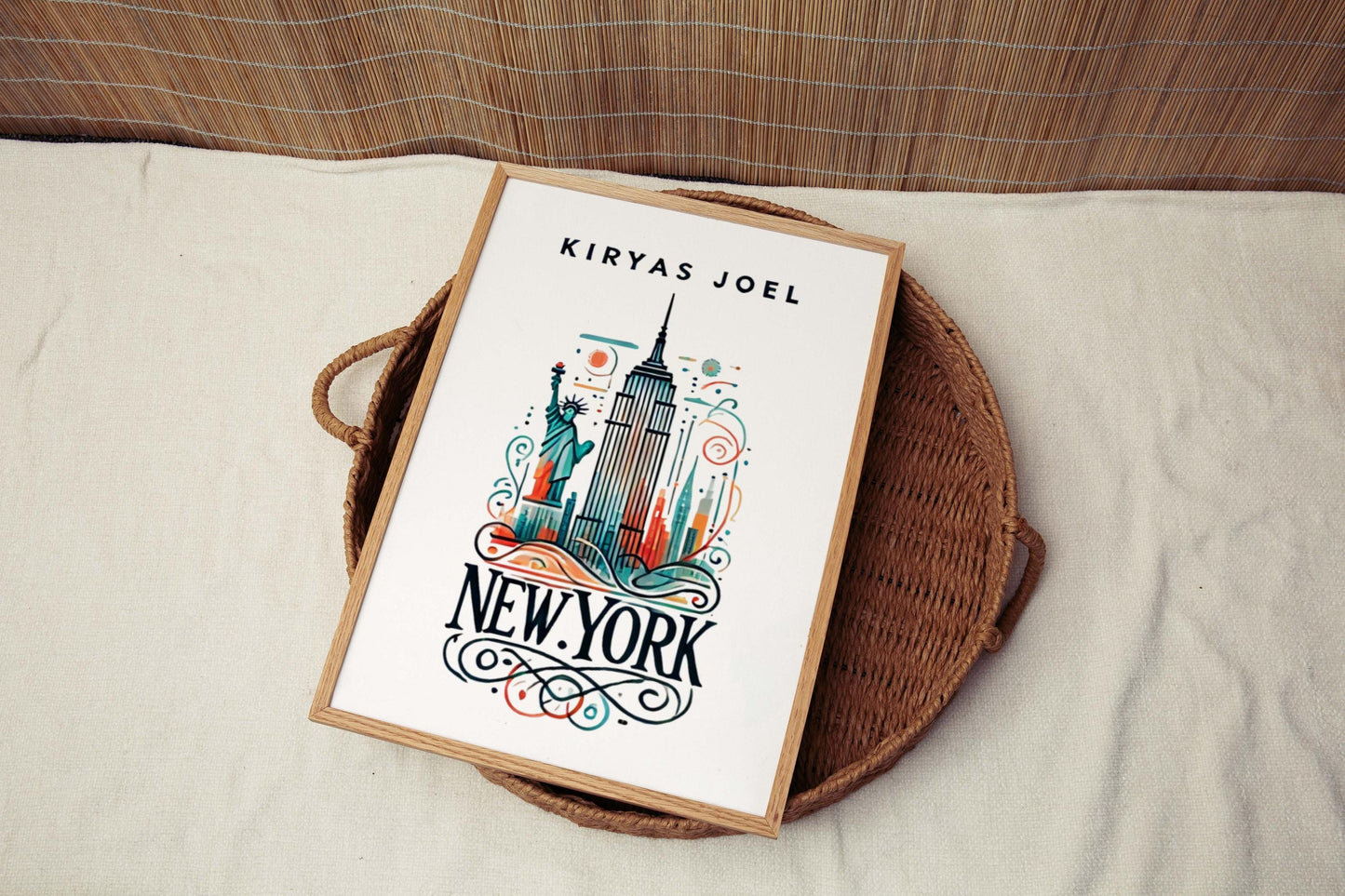 Kiryas Joel Print - New York City Wall Art, Travel Decor, Housewarming & College Gift, Unique NY Map Poster for Home or Office