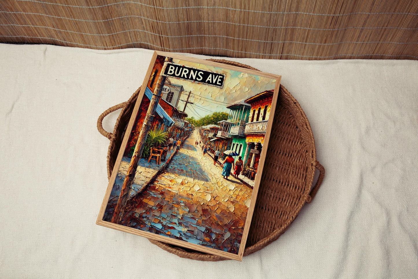 Burns Avenue Wall Art | San Ignacio Belize Print | City Travel Poster | Lively Culture Gift | Travel Souvenir | Fine Art Paper
