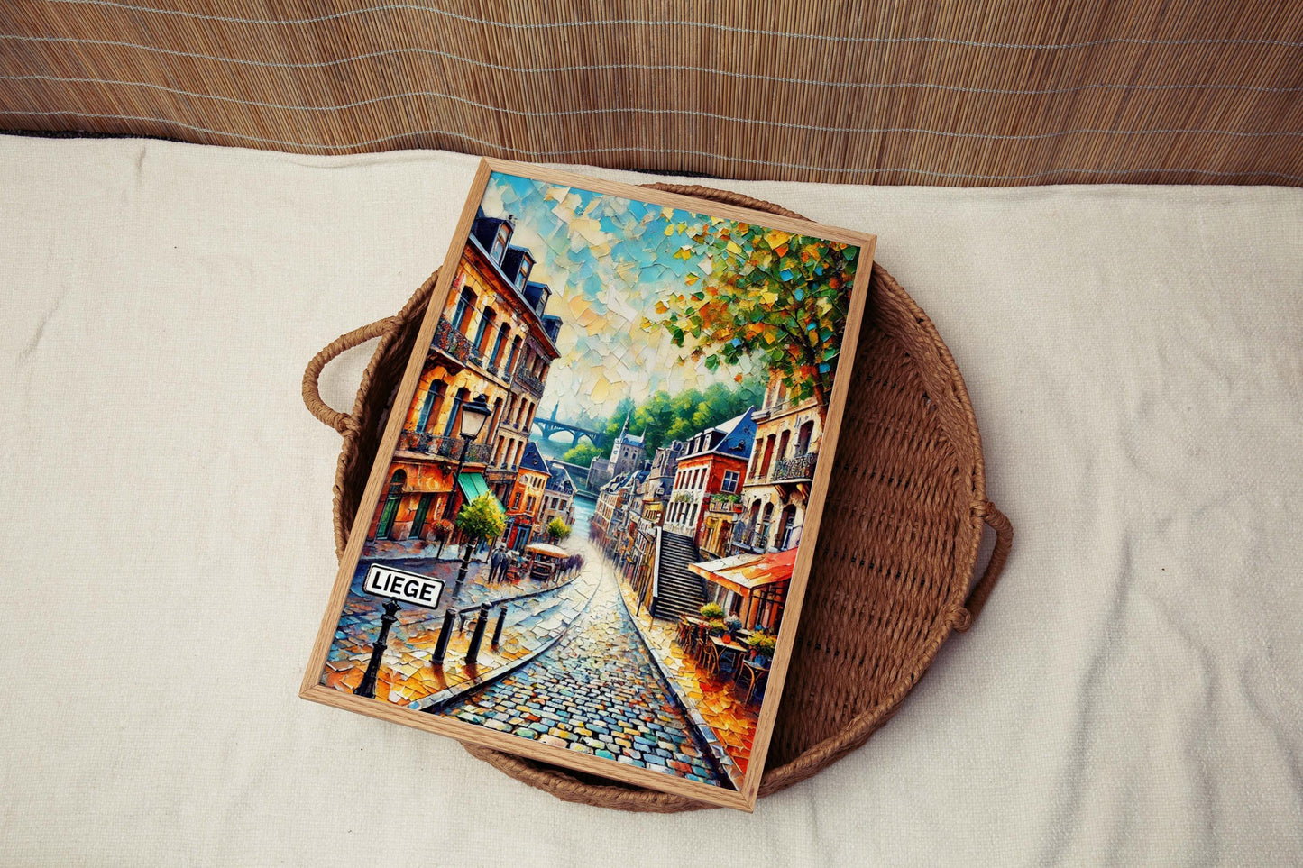 Liege Art Travel Print - Belgium City Wall Art, European Poster, Housewarming Gift, Liege Home Decor, Belgium Artwork, Travel Souvenir