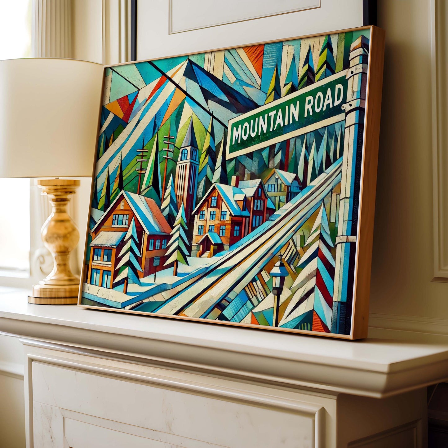 Mountain Road Print - Vermont Wall Art, Stowe Travel Poster & Housewarming Gift, Scenic Mountain Road
