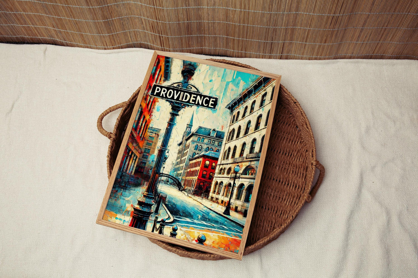 Print Providence Wall Art Rhode Island Travel Poster Housewarming Gift American City Map Decor