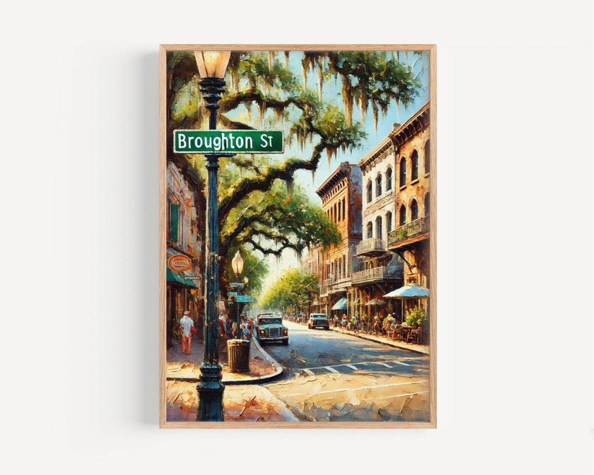 Broughton Street Print - Savannah, Georgia, USA