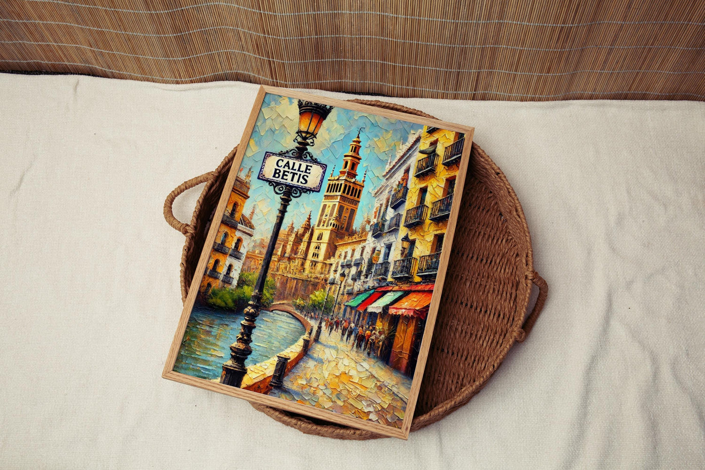 Seville Calle Betis Wall Art Print - Spain Travel Poster, Spanish Decor, Housewarming Gift, Seville Gift, Travel Print, Spain Wall Decor