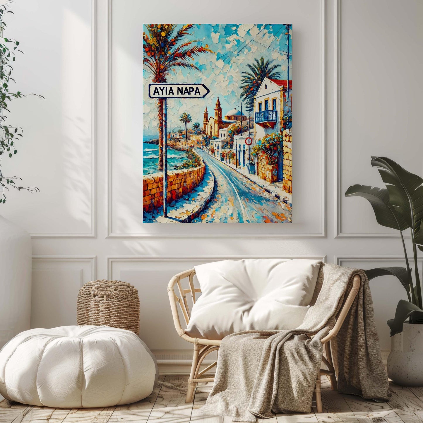 Ayia Napa Art - Cyprus Travel Print & Wall Art, Europe City Poster, Housewarming Gift, Coastal Home Decor, Ayia Napa Wall Print
