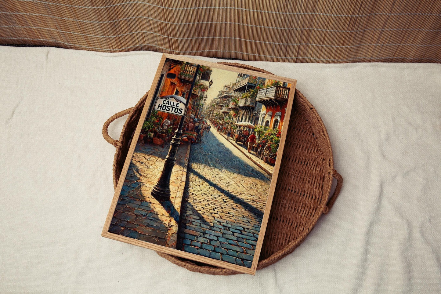 Calle Hostos Wall Art, Santo Domingo Print, Dominican Republic Street Scene, Travel Poster, Cityscape Gift, Home Décor