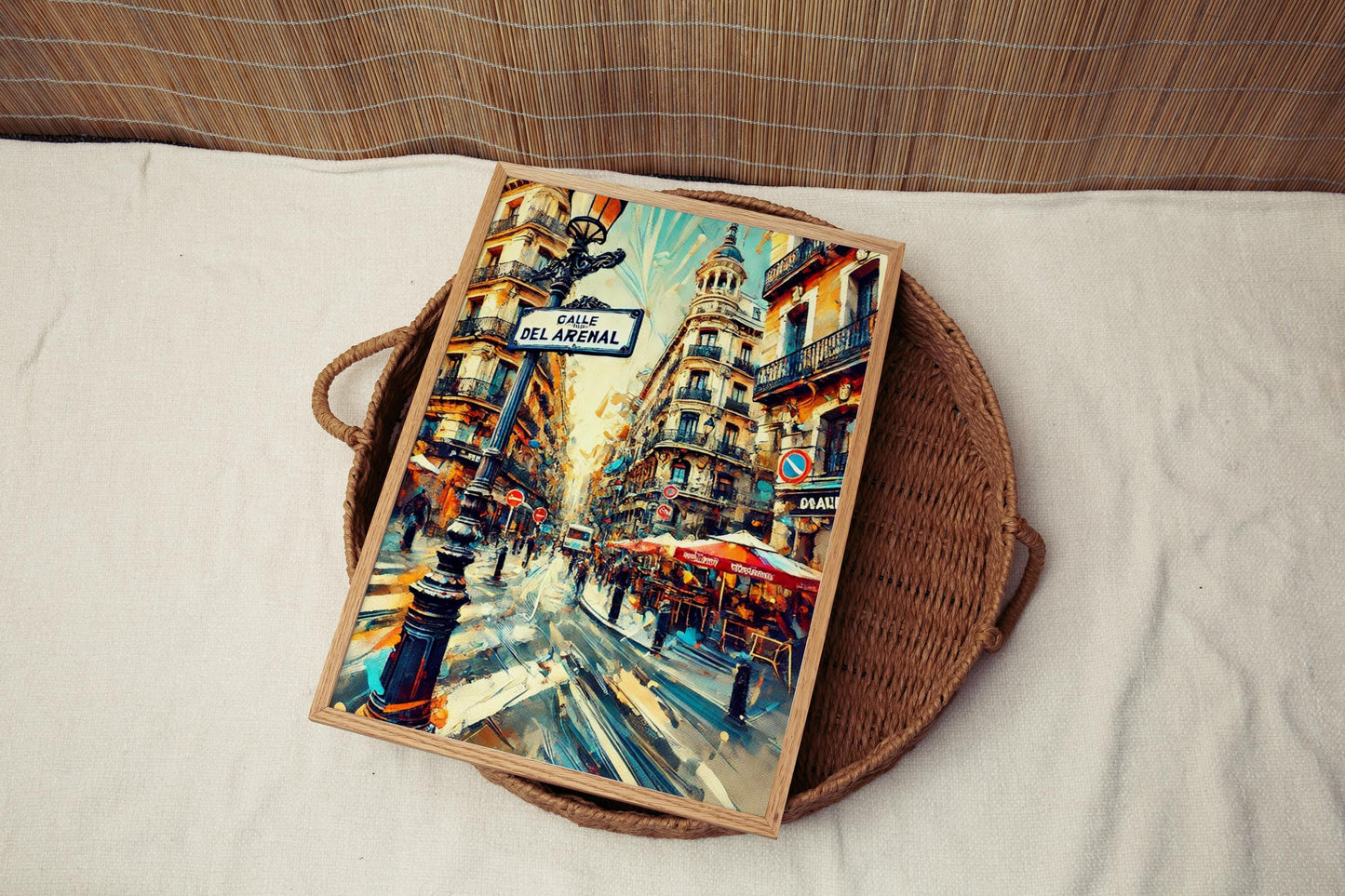 Madrid Calle Del Arenal Wall Art Print - Spain Travel Poster, Madrid City Decor, Housewarming Gift, Spanish Street, Travel Home Decoration