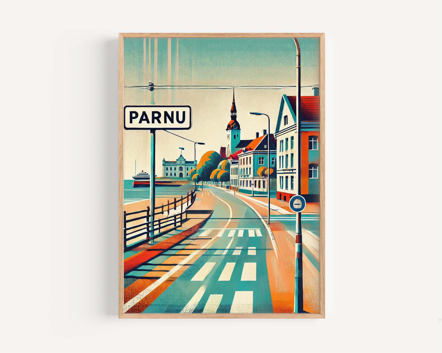 Parnu Art: Estonia City Wall Art Print, European Travel Poster, Housewarming Gift, Parnu Print Home Decor
