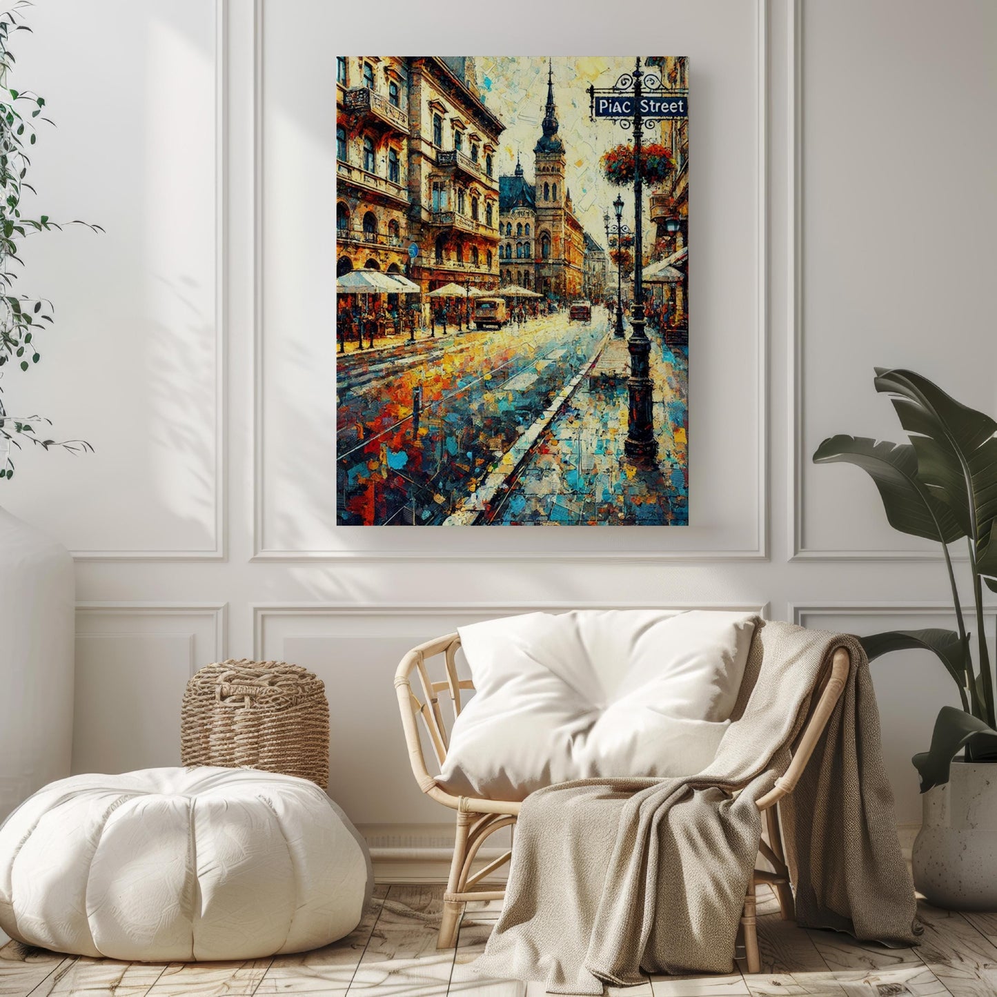 Hungary Piac St Wall Art Print - Debrecen Travel Poster & Gift, Housewarming Hungary Art Decor
