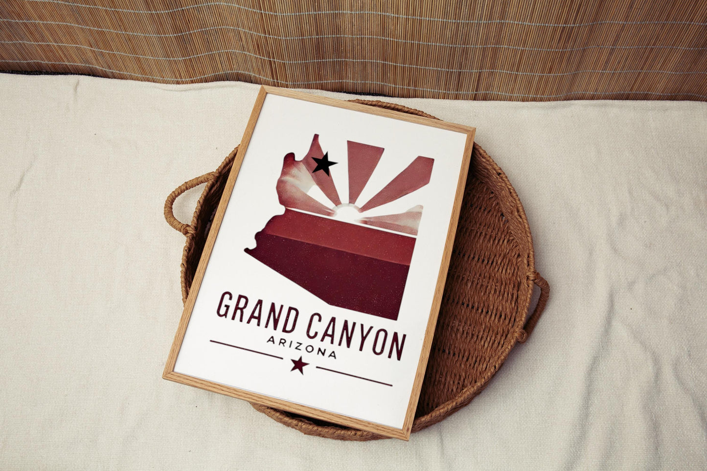 Arizona Grand Canyon Wall Art Print - Travel Decor, AZ Gift, College Dorm & Housewarming Artwork, Scenic Canyon Landscape Poster