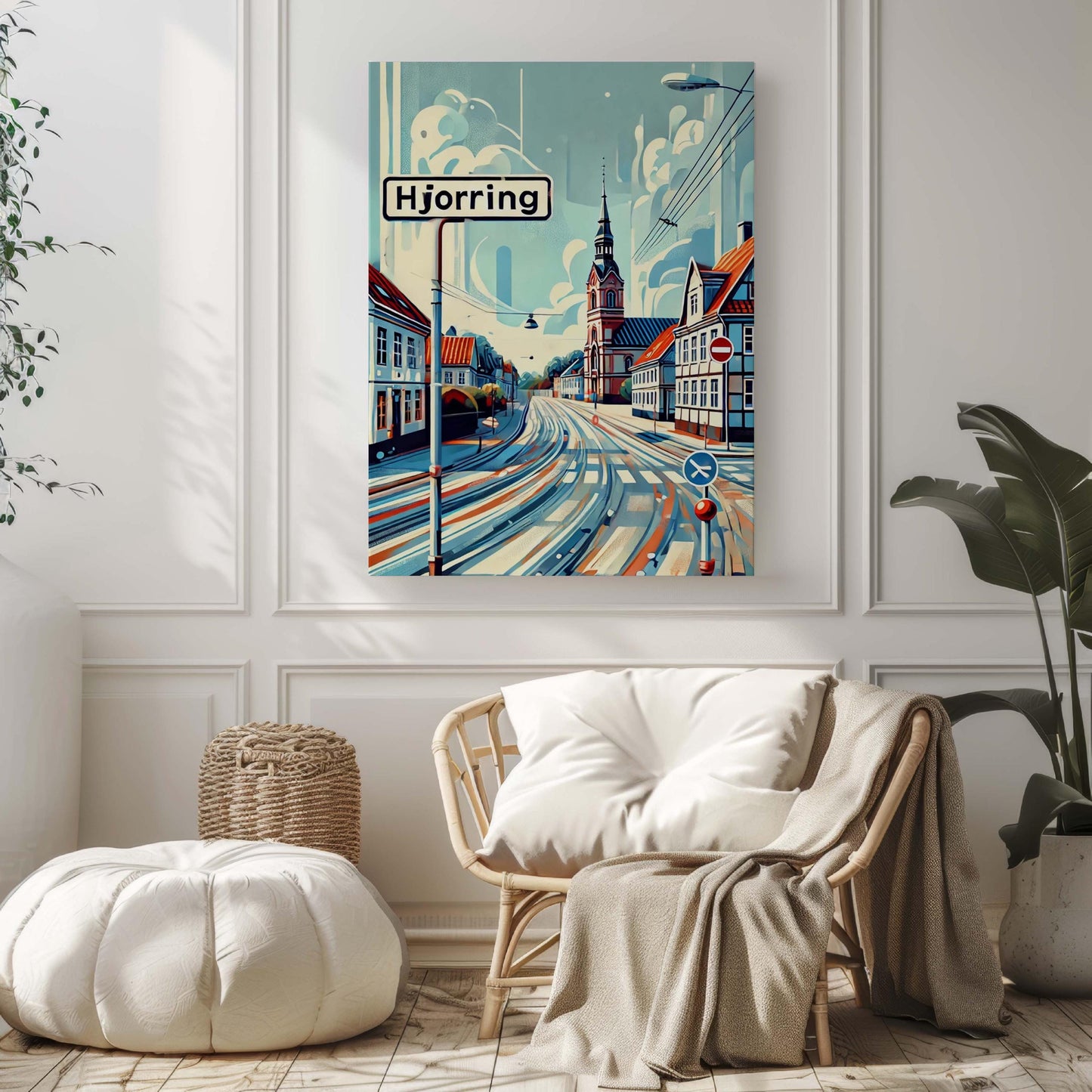 Hjorring Art Print - Denmark City Wall Art, Travel Poster, European Home Decor, Housewarming Gift, Scandinavian Travel Print