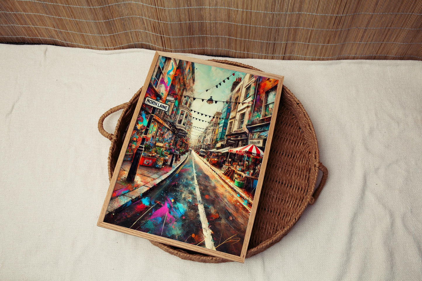 UK North Laine Wall Art Print – Brighton Travel Poster, UK Artwork, Housewarming Gift, Unique UK Home Decor